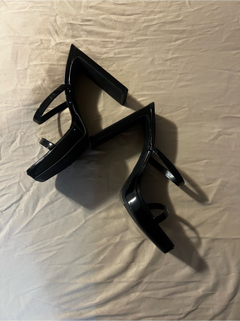 Black Patent platform heels for Women